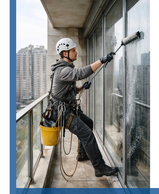 Профессиональная мойка балконного остекления в Похвистневе