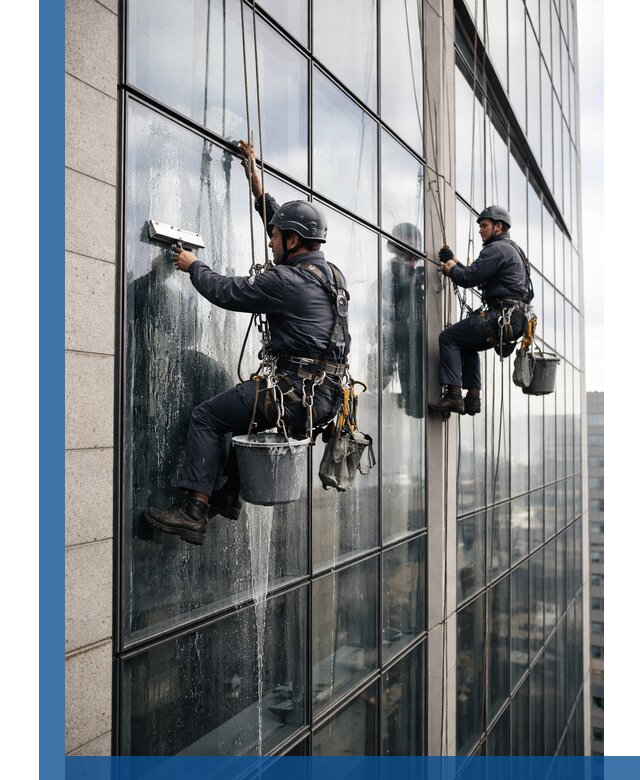 Профессиональная мойка стеклянных фасадов зданий в Похвистневе