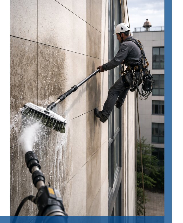 Мойка фасада из керамогранита в Похвистневе от 308 р. | ВЫСОТНИК-Пхв