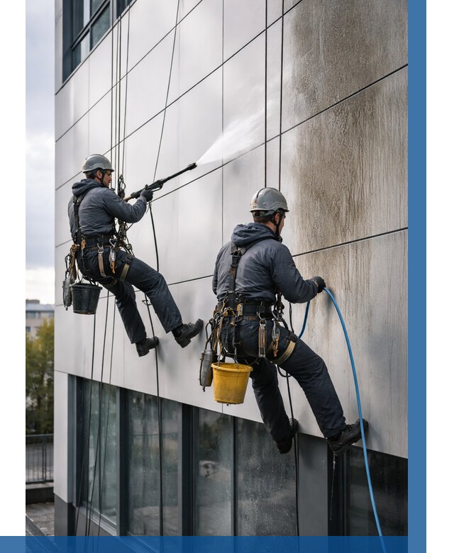 Мойка фасада из композита в Похвистневе по цене от 308 р. | ВЫСОТНИК-Пхв