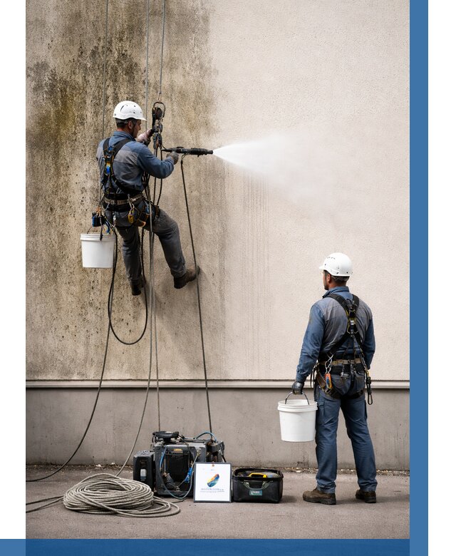 Очистка фасада от плесени в Похвистневе от 308 р. | ВЫСОТНИК-Пхв