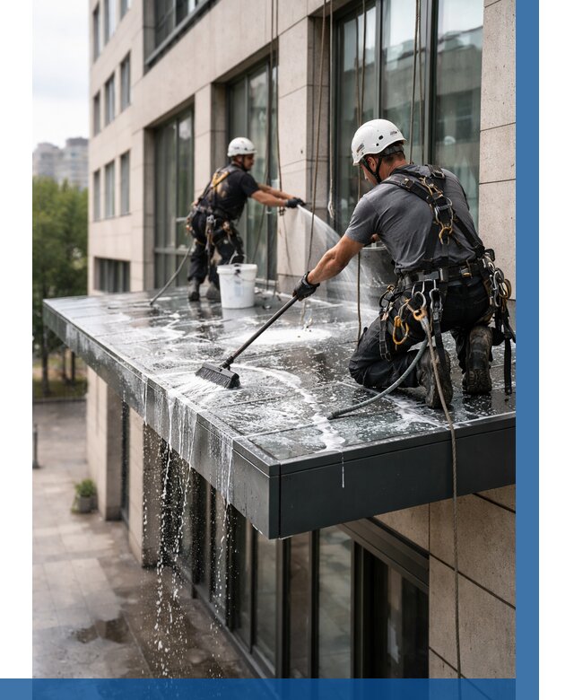 Мойка козырьков и навесов в Похвистневе от 3588 р. | ВЫСОТНИК-Пхв