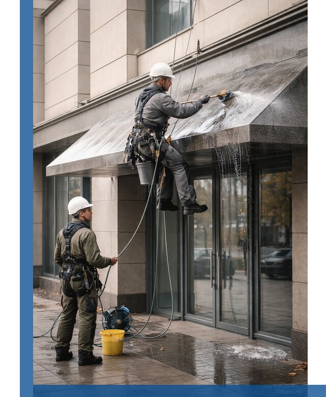 Профессиональная мойка козырьков и навесов в Похвистневе