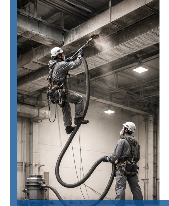 Обеспыливание потолочных конструкций в Похвистневе промышленным альпинизмом