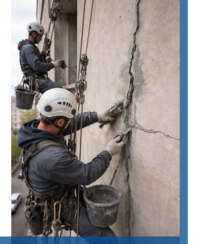 Заделка трещин на фасаде в Похвистневе от 923 р. | ВЫСОТНИК-Пхв