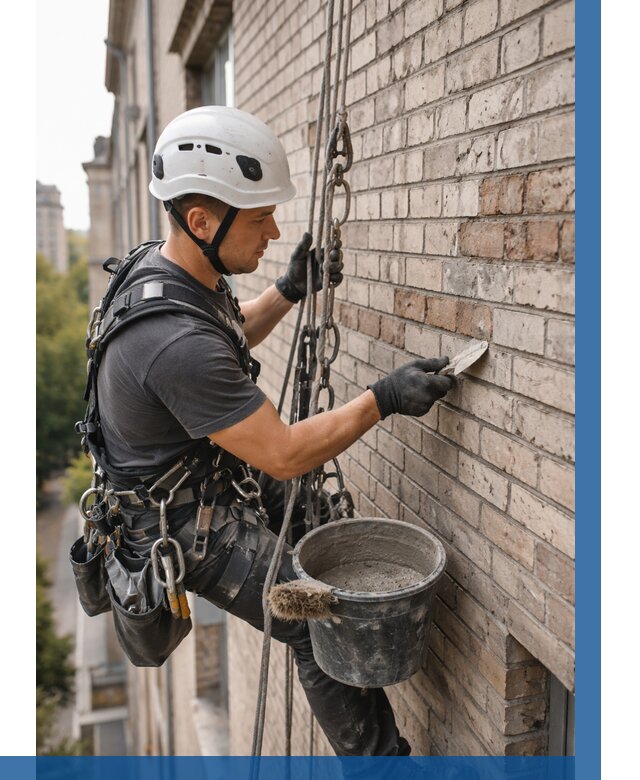 Ремонт кирпичной кладки фасада в Похвистневе от 1845 р. | ВЫСОТНИК-Пхв