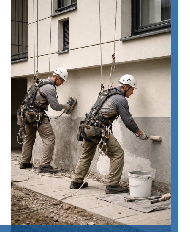 Окраска цоколя здания в Похвистневе от 461 р. под ключ | ВЫСОТНИК-Пхв