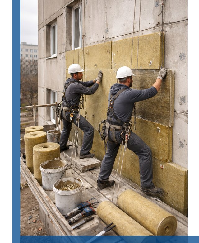 Утепление фасада минватой в Похвистневе под ключ с гарантией