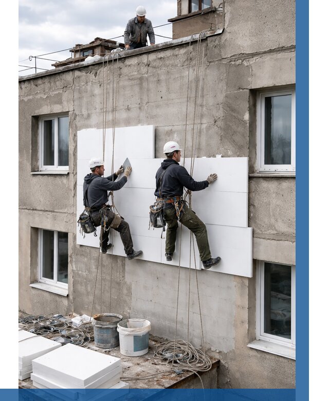 Утепление фасада пенополистиролом в Похвистневе от 1845 р. | ВЫСОТНИК-Пхв