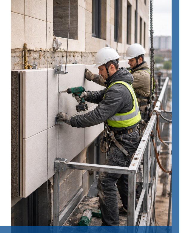 Монтаж фасадных термопанелей в Похвистневе от 1538 р. | ВЫСОТНИК-Пхв