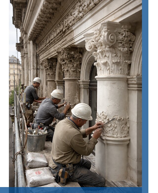 Реставрация фасадной лепнины в Похвистневе от 2563 р. | ВЫСОТНИК-Пхв