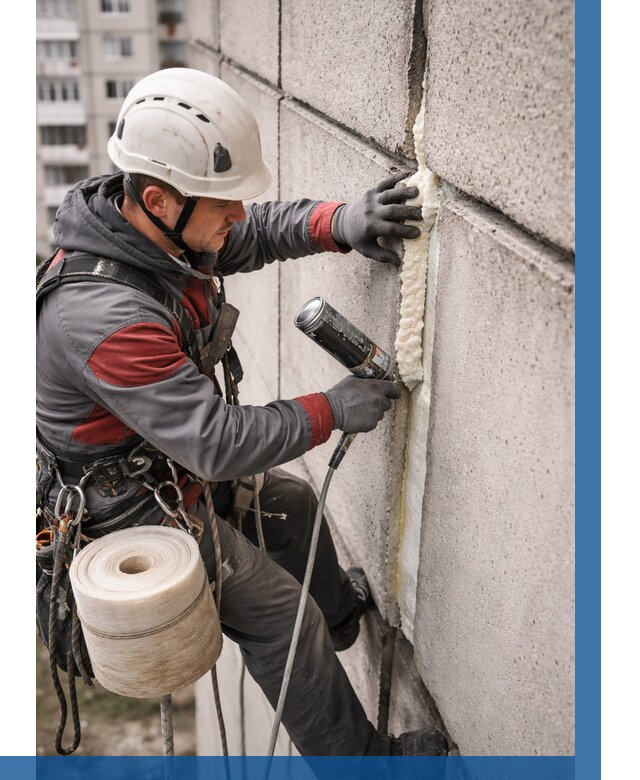 Утепление межпанельных швов в Похвистневе от 718 р. | ВЫСОТНИК-Пхв