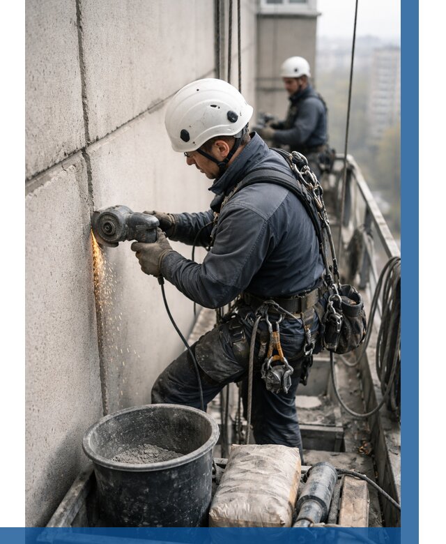 Штробление межпанельных швов в Похвистневе от 1230 р. | ВЫСОТНИК-Пхв