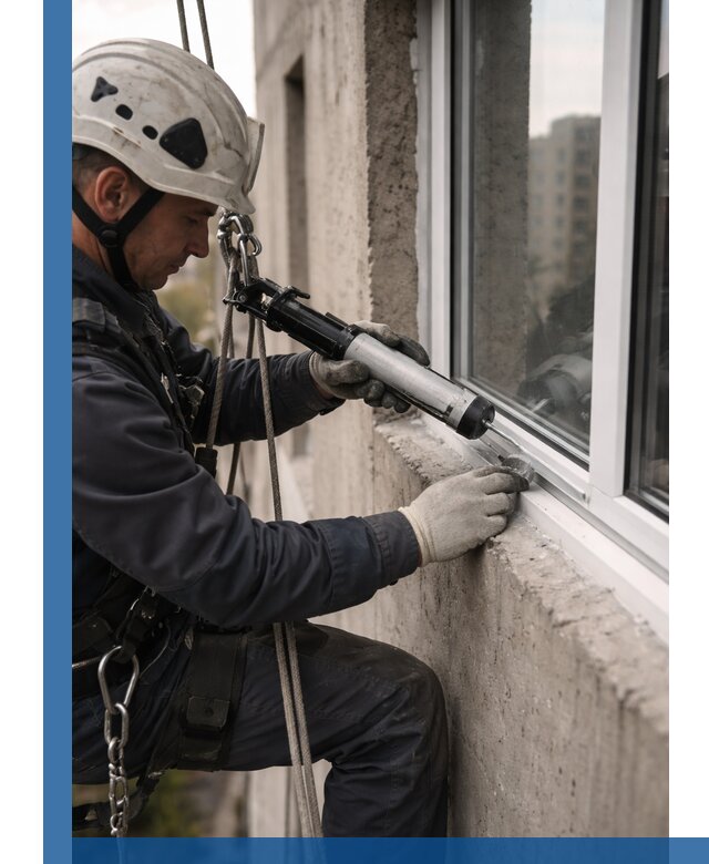 Герметизация оконных швов снаружи в Похвистневе профессионально