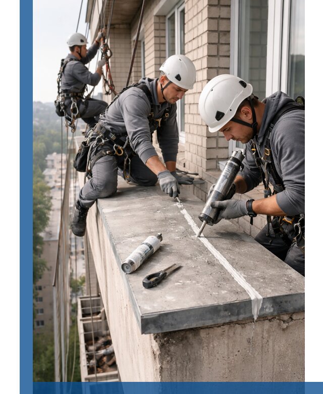 Герметизация балконного козырька в Похвистневе профессионально