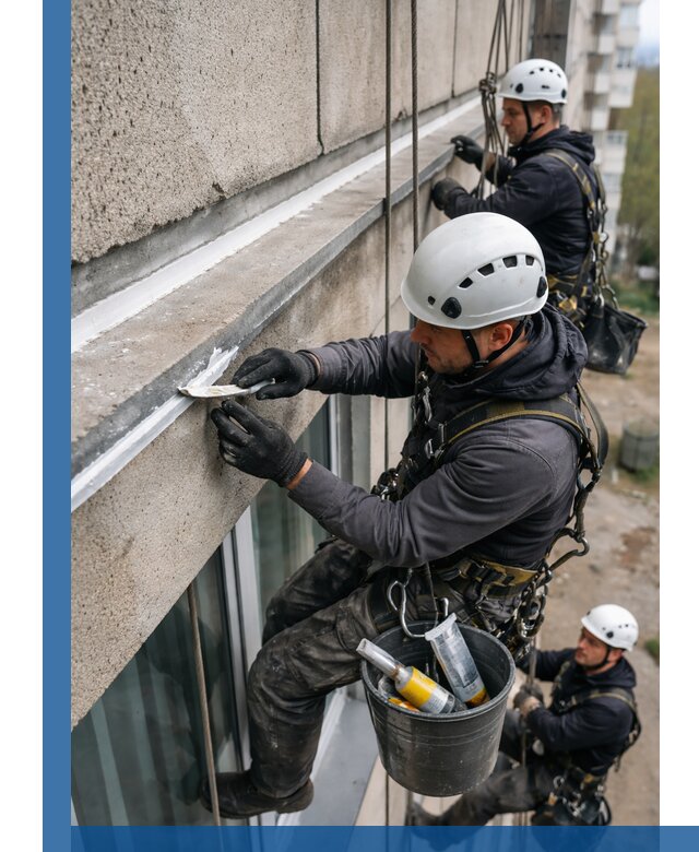 Герметизация примыкания балкона в Похвистневе под ключ с гарантией