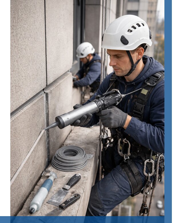 Герметизация деформационных швов фасада в Похвистневе от 718 | ВЫСОТНИК-Пхв