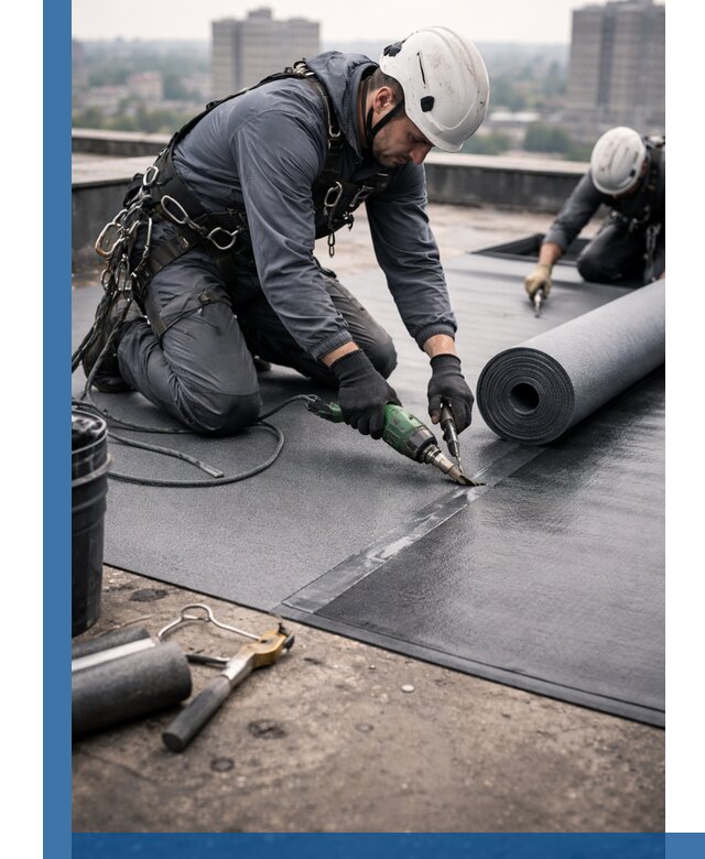 Ремонт мягкой кровли в Похвистневе с выездом промальпинистов