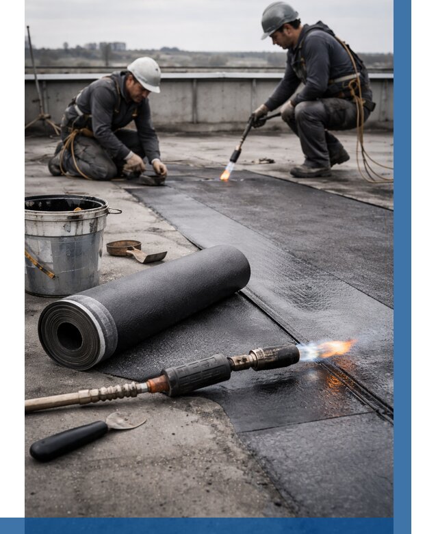 Ремонт рулонной кровли в Похвистневе от 666 р. | ВЫСОТНИК-Пхв