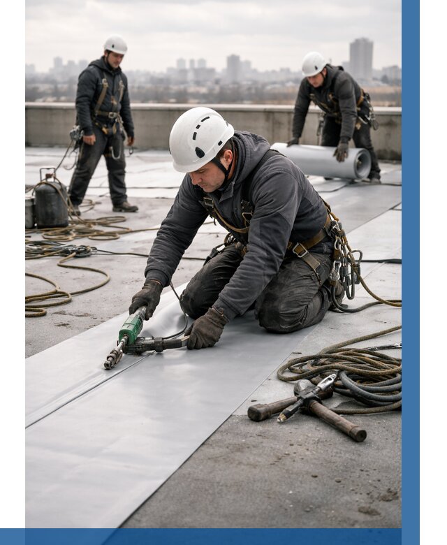 Ремонт мембранной кровли в Похвистневе от 1845 р./м2 | ВЫСОТНИК-Пхв