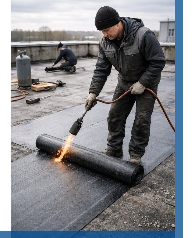 Ремонт наплавляемой кровли в Похвистневе от 718 р. | ВЫСОТНИК-Пхв