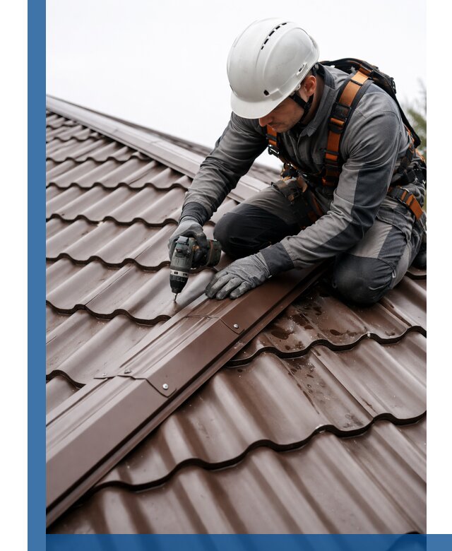 Ремонт металлочерепицы на крыше в Похвистневе профессионально