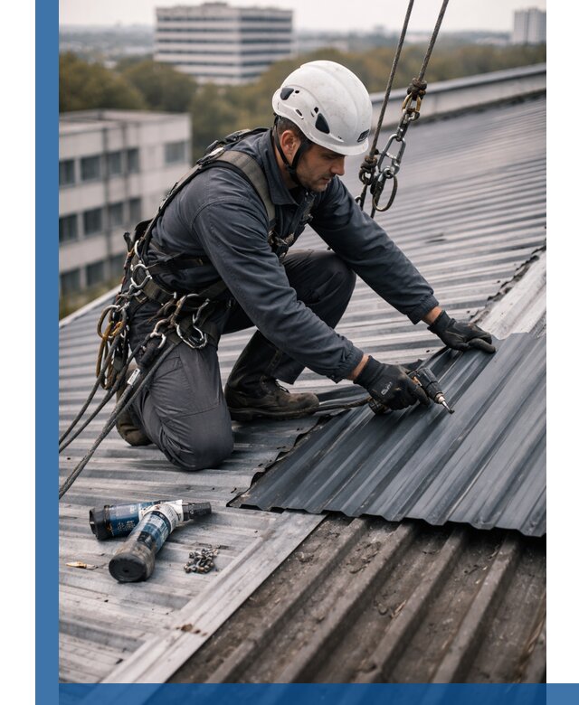 Ремонт профнастила на кровле в Похвистневе, работы под ключ