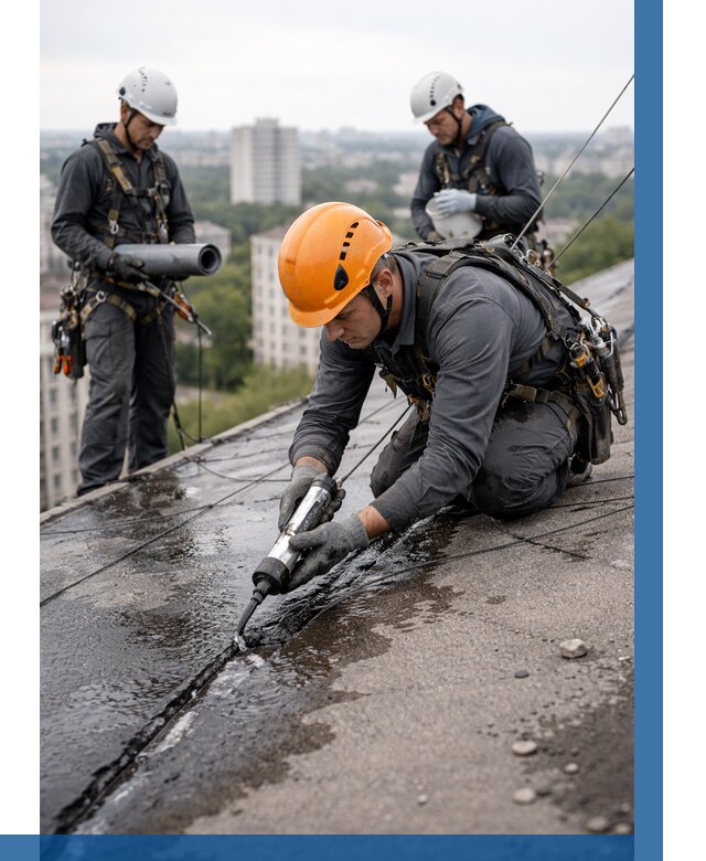 Устранение протечек кровли в Похвистневе от 12302 р. | ВЫСОТНИК-Пхв