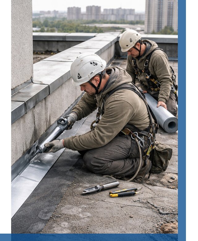 Ремонт кровельных примыканий в Похвистневе от 1230 р. | ВЫСОТНИК-Пхв