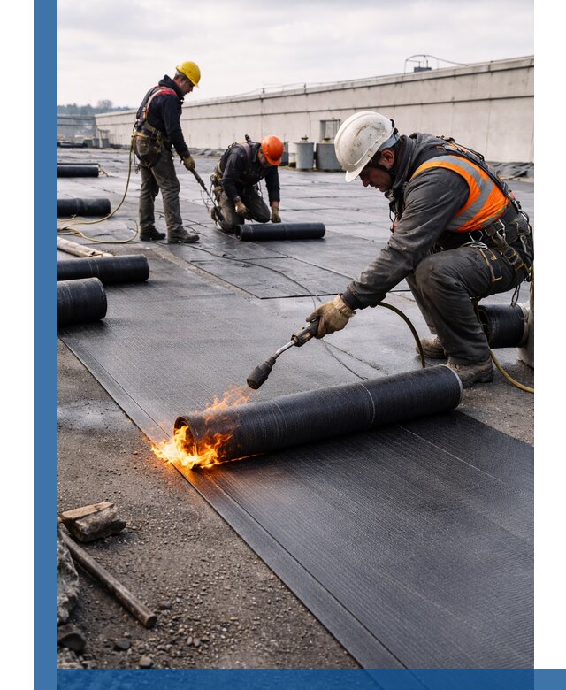 Монтаж наплавляемой кровли в Похвистневе профессионально