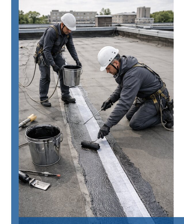 Гидроизоляция кровли мастикой в Похвистневе надежная защита