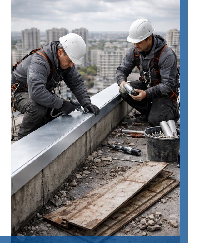 Замена парапетных крышек под ключ в Похвистневе от 1230 р. | ВЫСОТНИК-Пхв