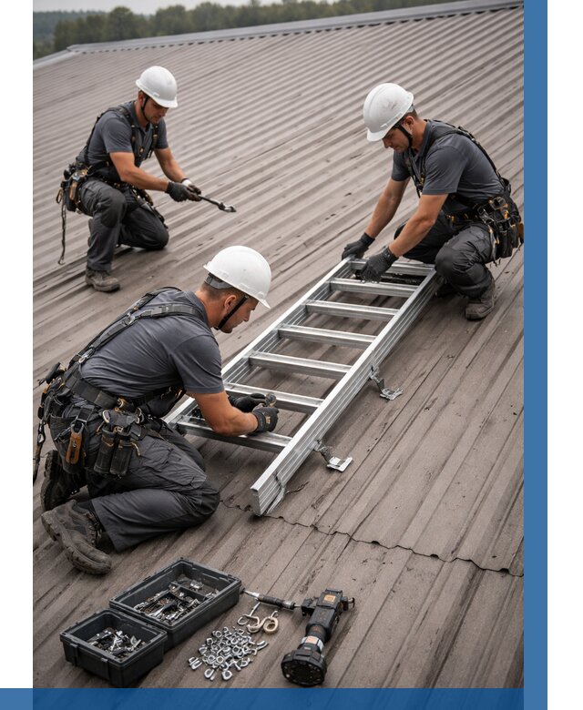 Монтаж кровельной лестницы в Похвистневе от 4613 р. | ВЫСОТНИК-Пхв