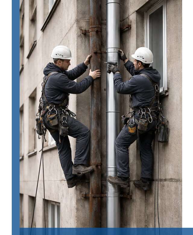 Замена водосточных труб в Похвистневе: монтаж и демонтаж под ключ