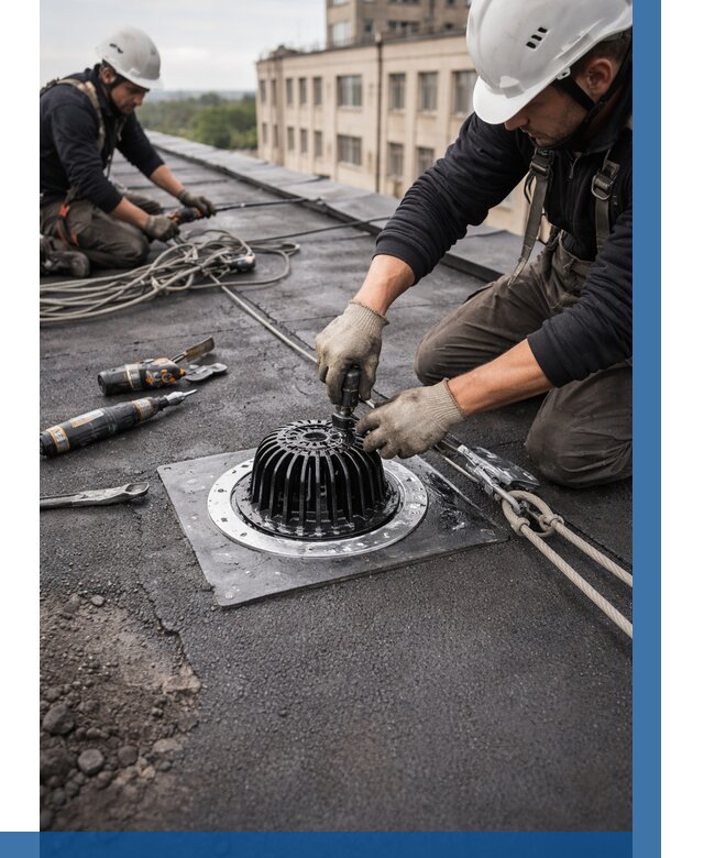 Установка водосточных воронок в Похвистневе цена от 3588 р. | ВЫСОТНИК-Пхв