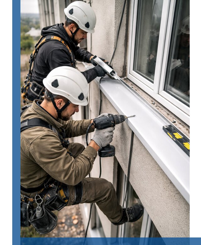 Профессиональный монтаж оконных отливов и отведения воды в Похвистневе
