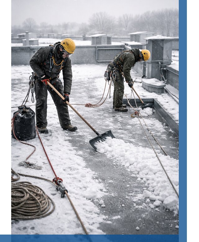 Очистка крыши от снега в Похвистневе от 7689 р. | ВЫСОТНИК-Пхв