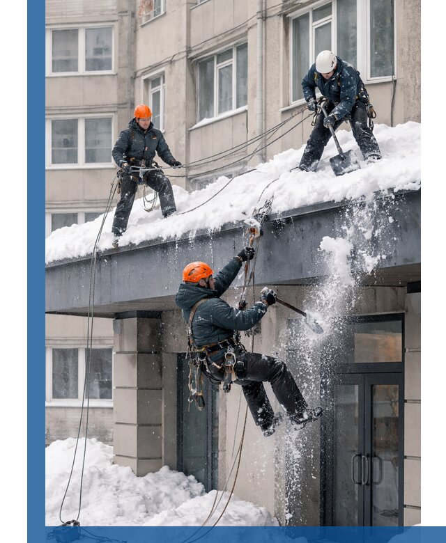 Безопасная очистка навесов от снега в Похвистневе круглогодично