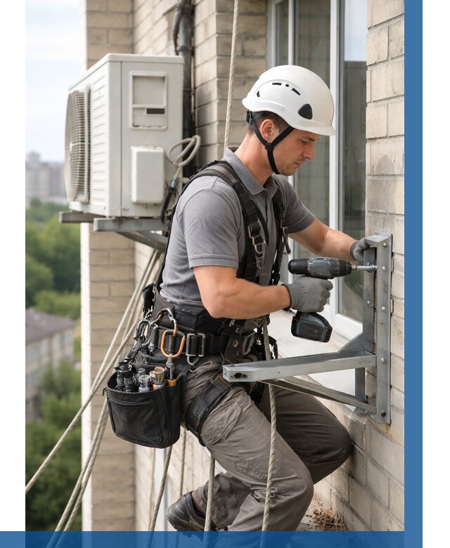 Установка кронштейнов кондиционера в Похвистневе от 3588 р. | ВЫСОТНИК-Пхв