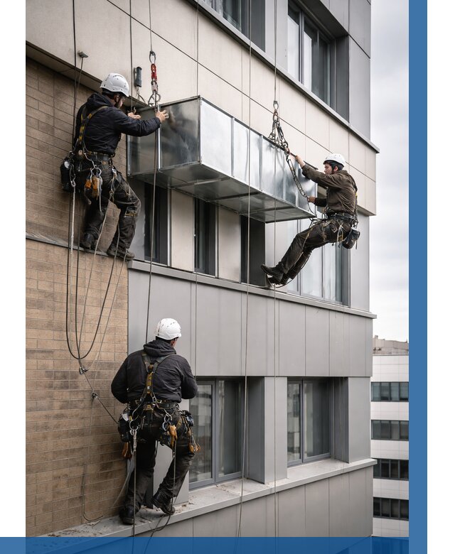 Монтаж воздуховодов на фасаде в Похвистневе от 1538 р. | ВЫСОТНИК-Пхв