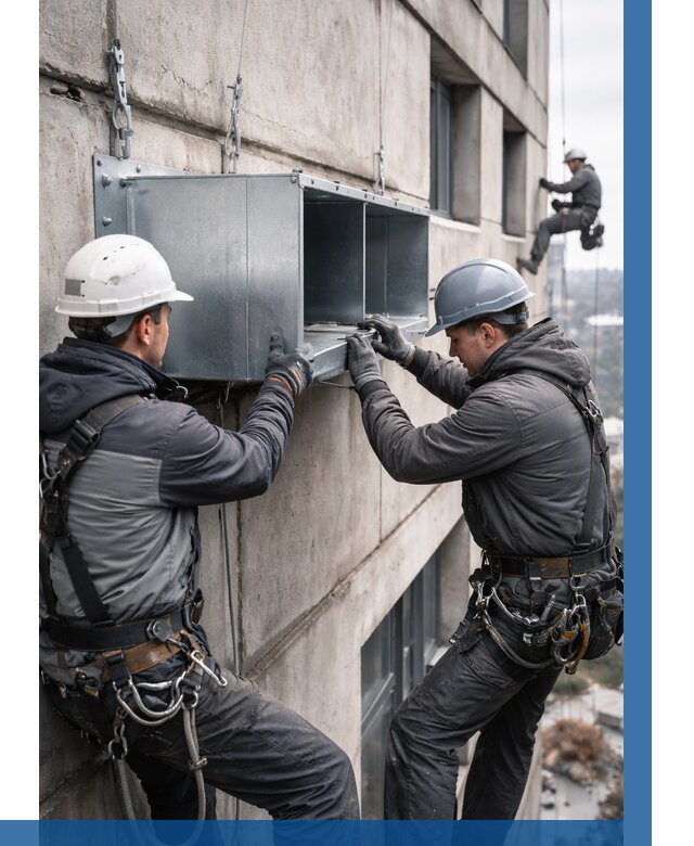 Монтаж вентиляционных коробов в Похвистневе от 3076 р. | ВЫСОТНИК-Пхв