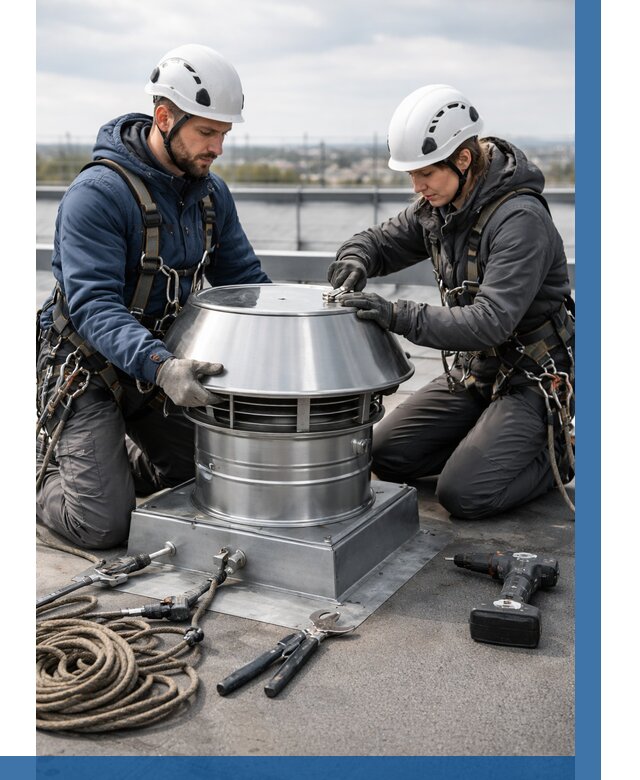 Установка дефлекторов на кровле в Похвистневе от 4613 р. | ВЫСОТНИК-Пхв