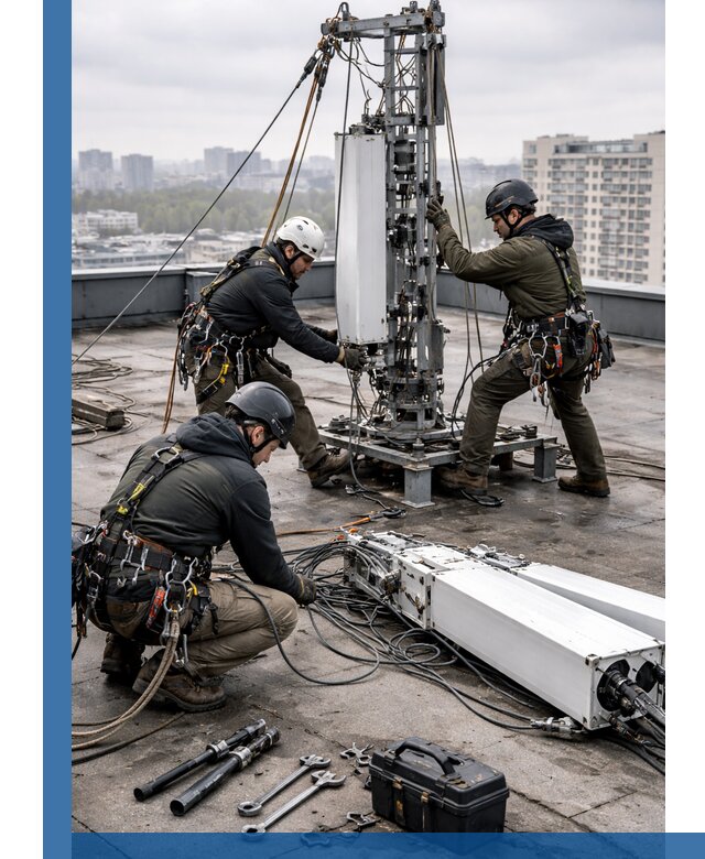 Демонтаж антенн на крыше зданий в Похвистневе с гарантией