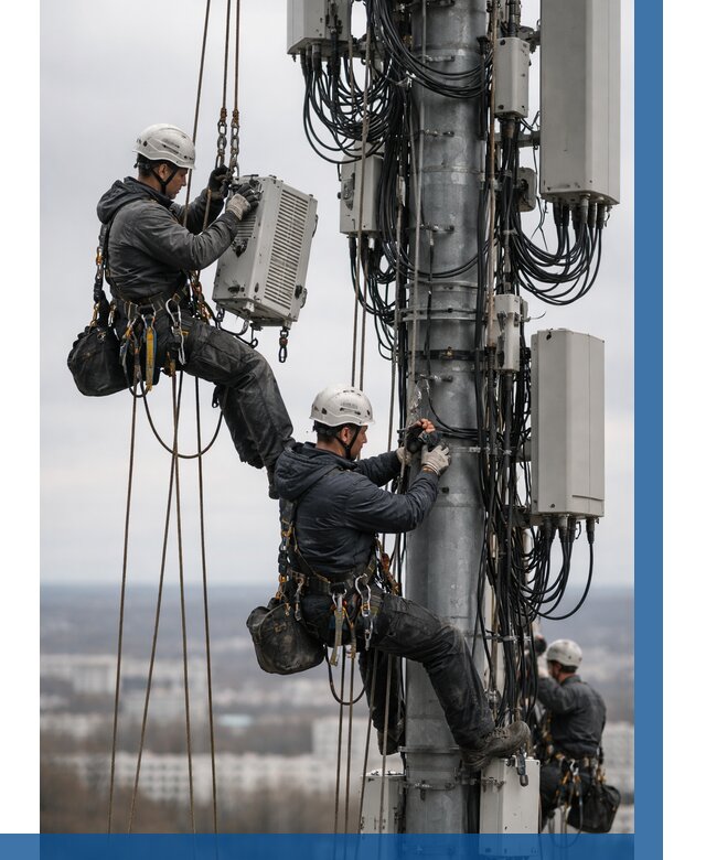Монтаж оборудования связи на мачте в Похвистневе от 7689 р. | ВЫСОТНИК-Пхв