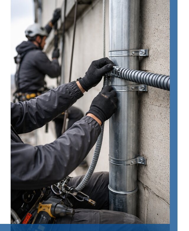 Монтаж гофры для кабеля в Похвистневе от 308 р. | ВЫСОТНИК-Пхв