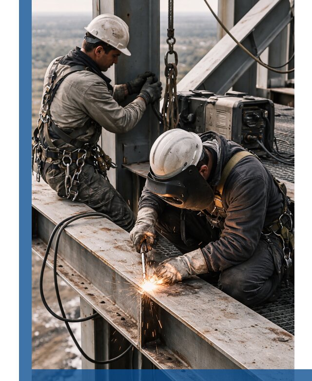 Высотные сварочные работы в Похвистневе для промышленных объектов