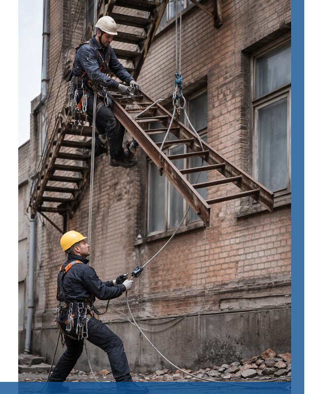 Демонтаж пожарной лестницы в Похвистневе от 12302 р. | ВЫСОТНИК-Пхв