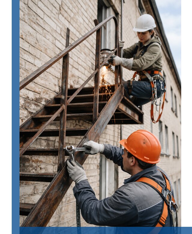 Ремонт и восстановление пожарных лестниц с выездом в Похвистневе