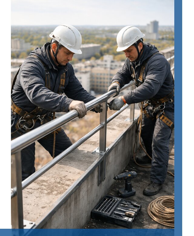 Монтаж перил на высоте в Похвистневе от 2563 р. | ВЫСОТНИК-Пхв