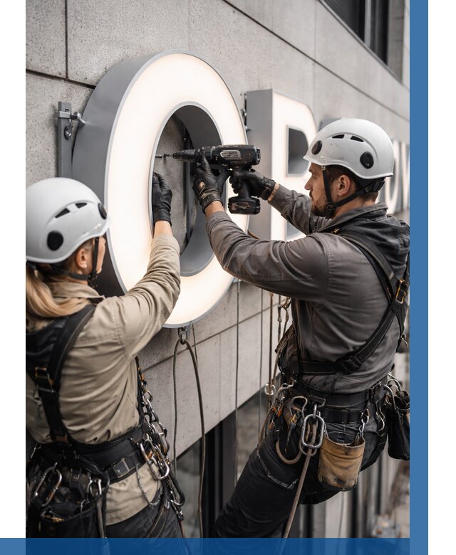 Монтаж световых букв в Похвистневе от 3076 р. под ключ ВЫСОТНИК-Пхв